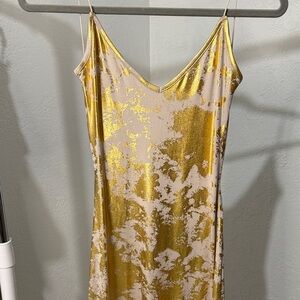 Gold and Cream Women's Dress